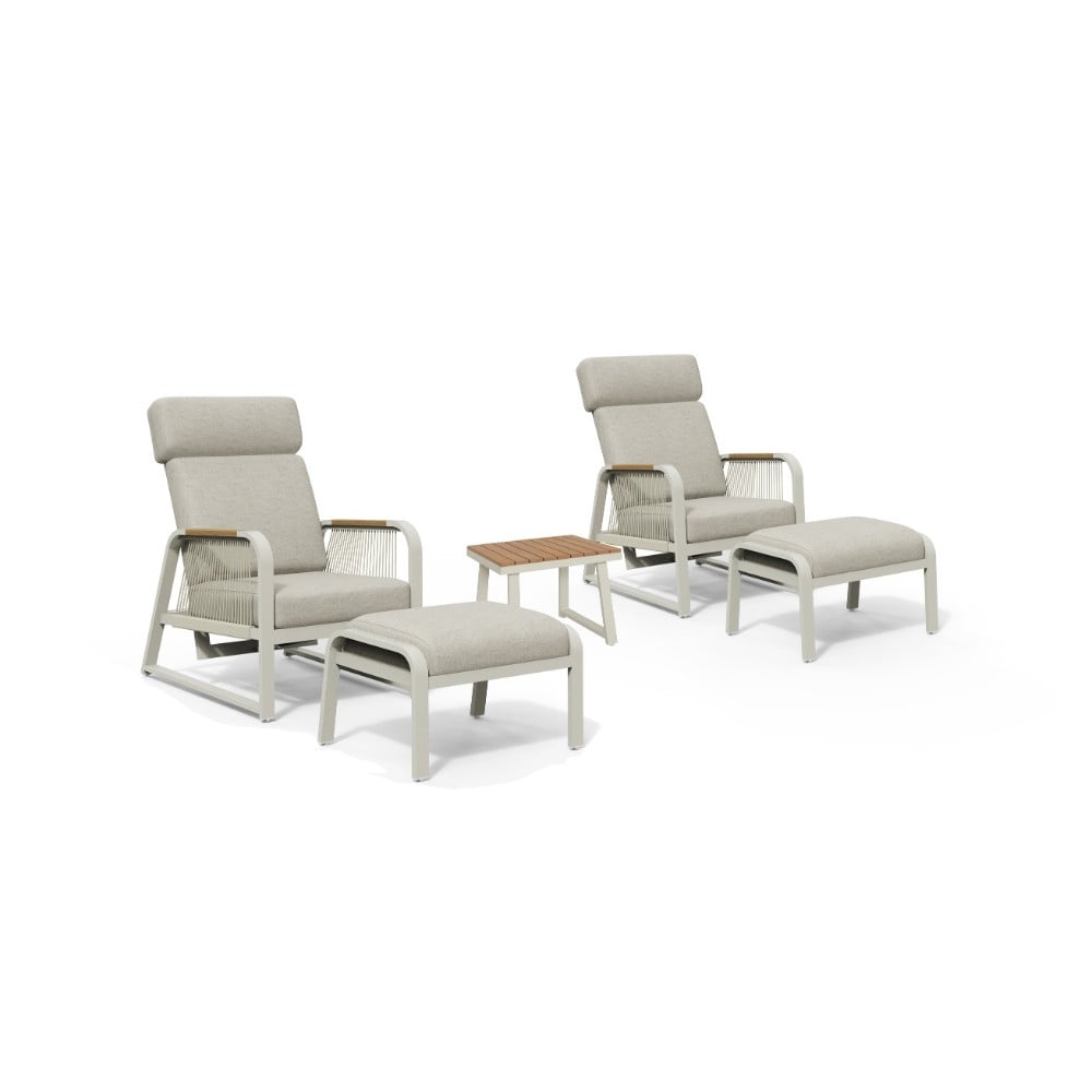 como lounge balkonset | aluminium + polywood | beige