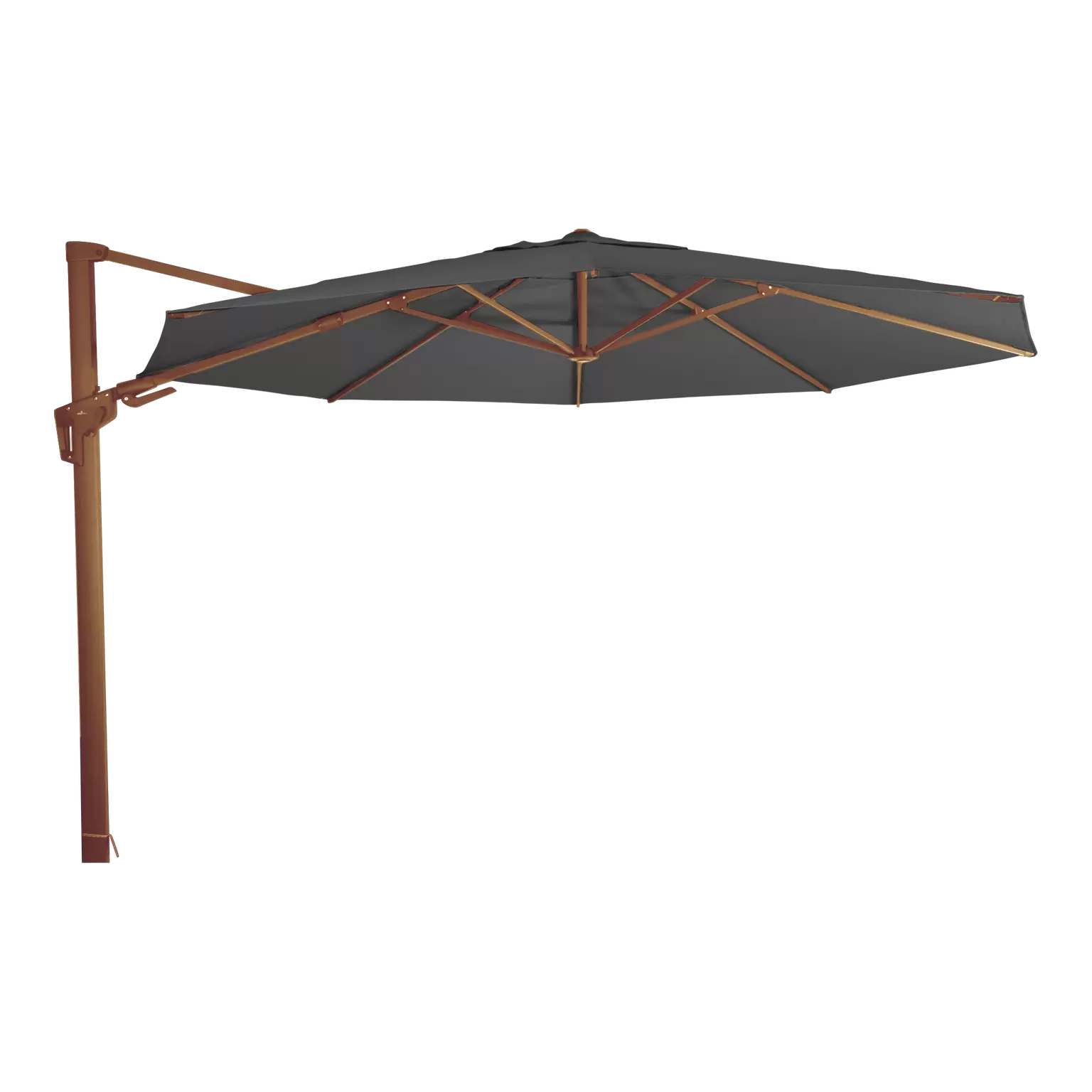 grote zweefparasol virgoflex houtlook grijs 3,5m van lesli living